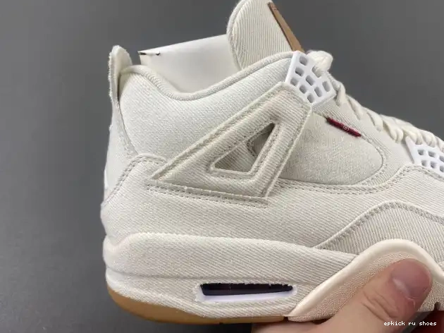 Cheap 4 Air x 'White' Jordan Levi's AO2571-100 0519